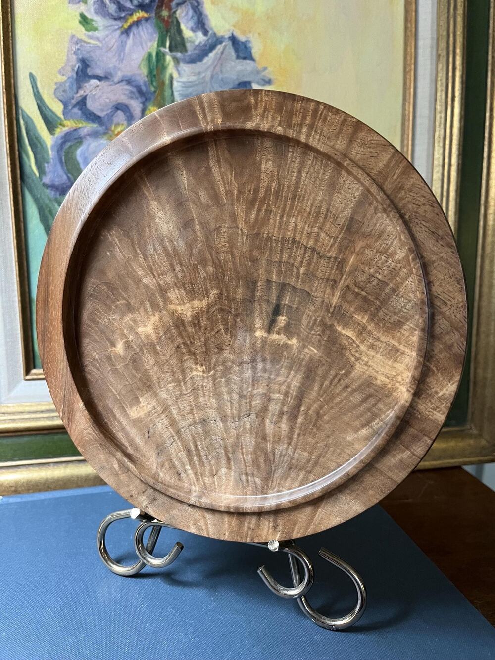Handmade spalted English walnut decorative wooden bowl